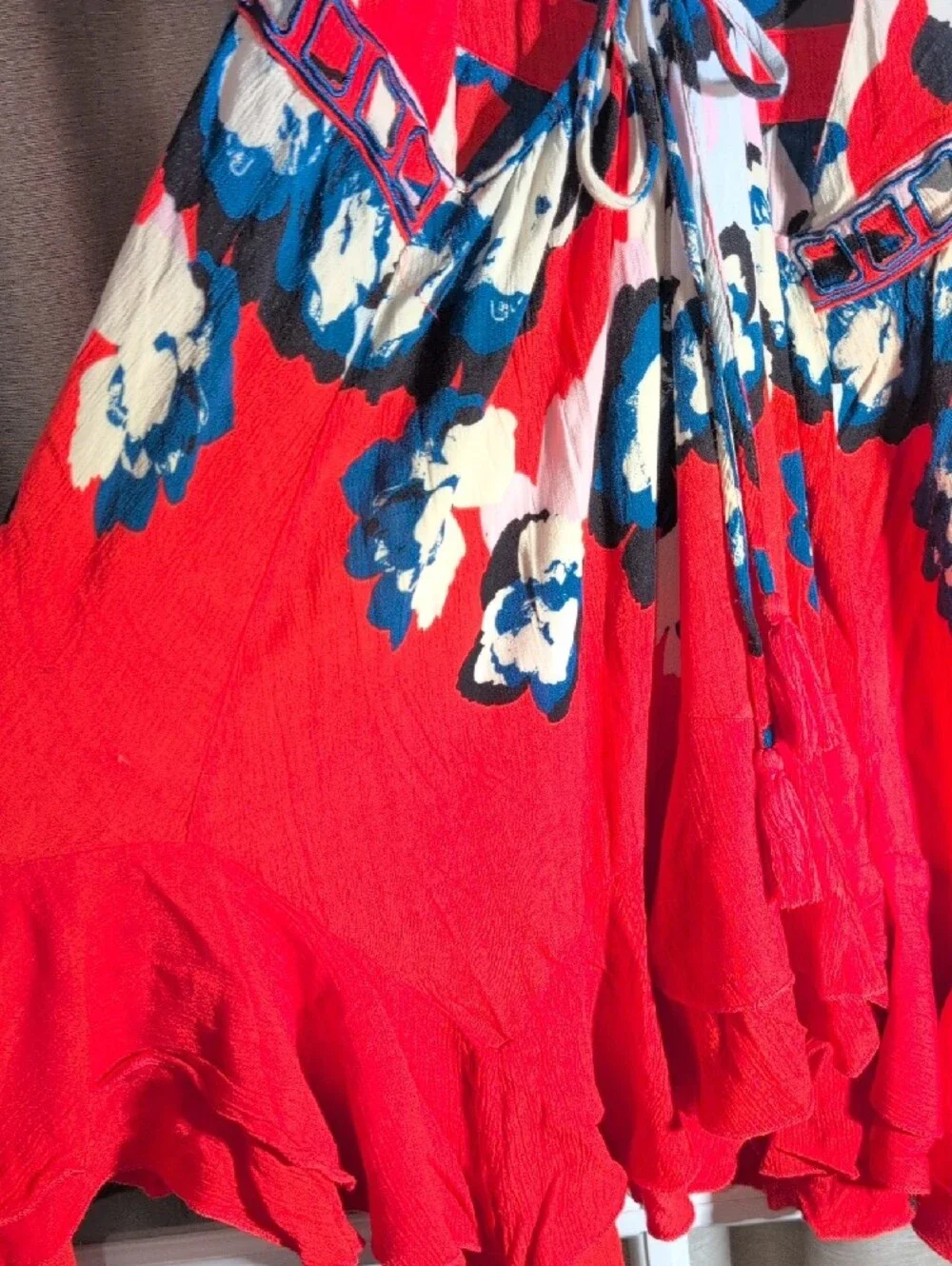 Free People Intimately Yours Floral Backless Dress. - Picture 5 of 9